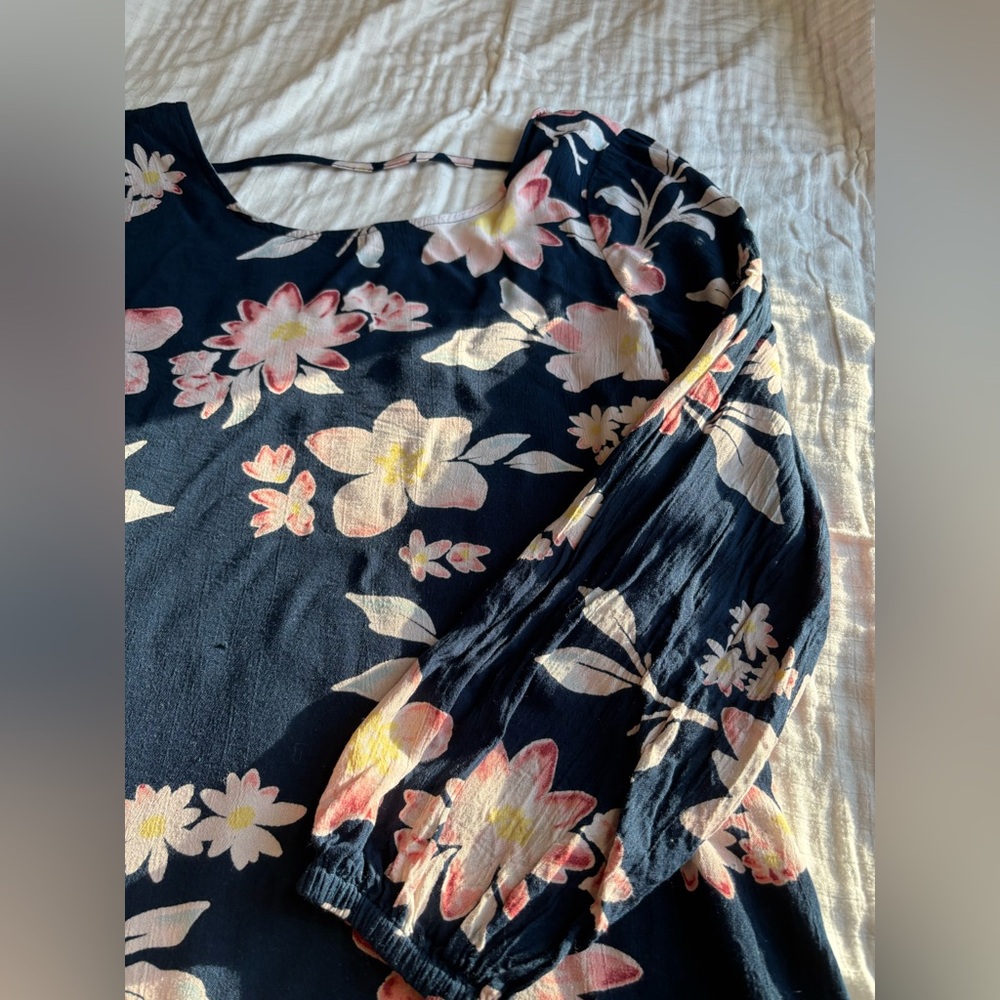 Billabong, Women’s Large, Blue Island Flower Tunic